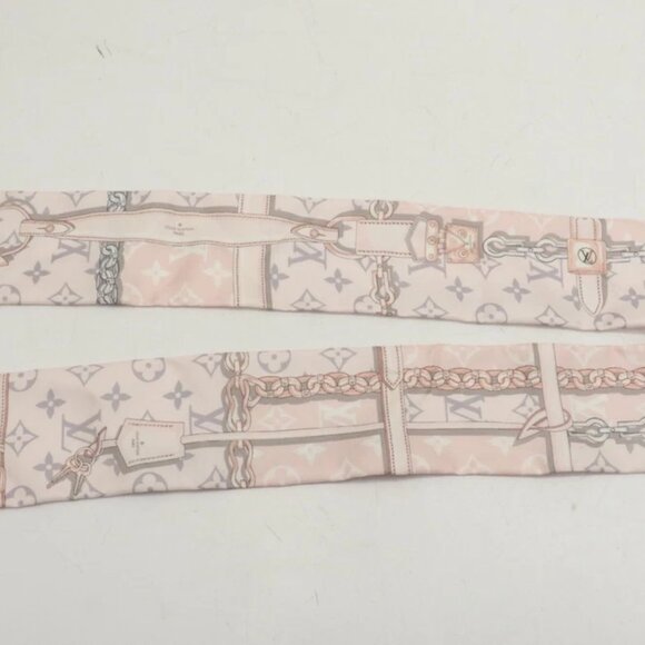Louis Vuitton Monogram Confidential Silk Bandeau Scarf - Light Pink - Picture 2 of 8